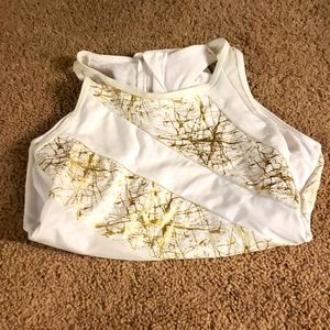 Nicole Miller NWT White Gold One Piece Swimsuit Size 6 Luxury Resort